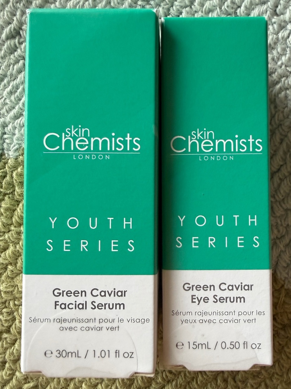 Skin Chemists Green Caviar Facial & Eye Serum Duo — Green